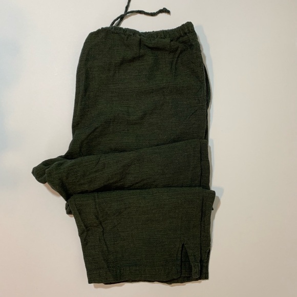 Forrest Green Casual Drawstring Cotton Pants XL - Picture 2 of 6